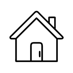 house icon, house line art - simple line art of house, perfect for house logos and icons and themed design 