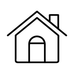 house icon, house line art - simple line art of house, perfect for house logos and icons and themed design 