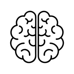 human brain in line style icon, human brain in line style line art - simple line art of human brain in line style, perfect for human brain in line style logos and icons and themed design 