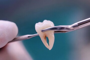 Dentist performs tooth extraction while patient is cared for in a clinical environment with expertise and precision