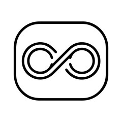 infinity icon, infinity line art - simple line art of infinity, perfect for infinity logos and icons and themed design 