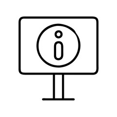 information sign icon, information sign line art - simple line art of information sign, perfect for information sign logos and icons and themed design 