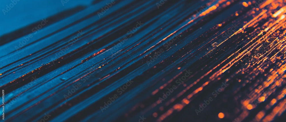 Poster exploring the intricate texture and vibrant colors of laser printer marks on paper surfaces