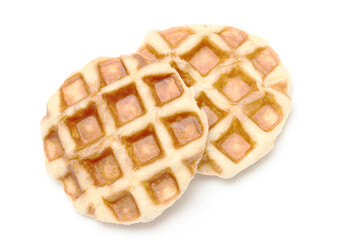 mini waffle fresh Butter isolated on white background