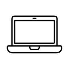 laptop icon, laptop line art - simple line art of laptop, perfect for laptop logos and icons and themed design 