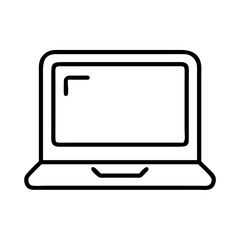 laptop icon, laptop line art - simple line art of laptop, perfect for laptop logos and icons and themed design 