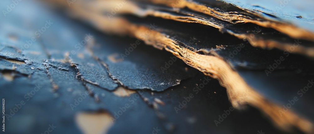 Aufkleber Close-up of printed text showcasing ink and paper fibers with intricate texture details