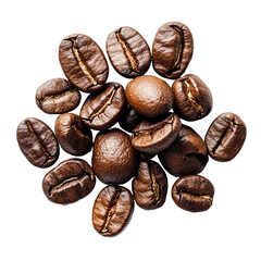 Fototapeta premium Coffee bean background cafe white grain food espresso drink seed texture falling fly. Bean coffee background cafe white grain food espresso drink seed texture falling fly view whole top cappuccino air
