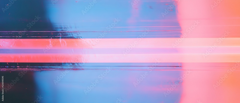 Poster Faded thermal printer marks create an abstract texture with layered colors and patterns