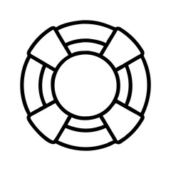 lifebuoy icon, lifebuoy line art - simple line art of lifebuoy, perfect for lifebuoy logos and icons and themed design 