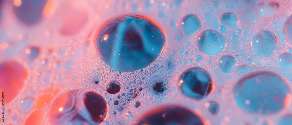 Aufkleber water droplets decorate a spiderweb creating intricate patterns in vibrant colors and textures