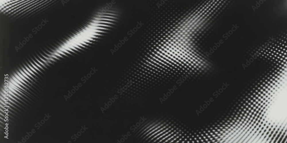 Aufkleber Unique halftone texture with dynamic patterns and monochromatic contrast used in design