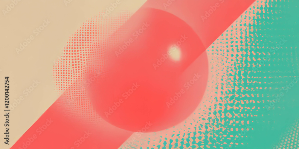 Poster Creative halftone texture design featuring circular forms and vibrant colors
