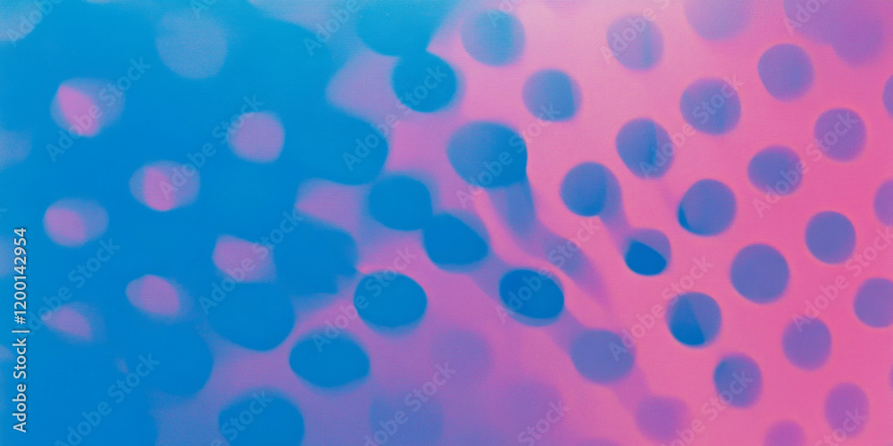 Aufkleber Colorful halftone texture with blue and pink patterns creating a vibrant contrast effect