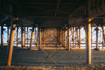 under the pier in Eastbourne 