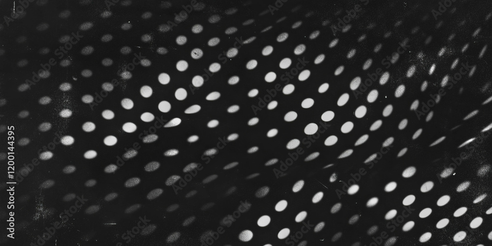 Aufkleber grunge halftone texture featuring light dots on a dark background for modern designs