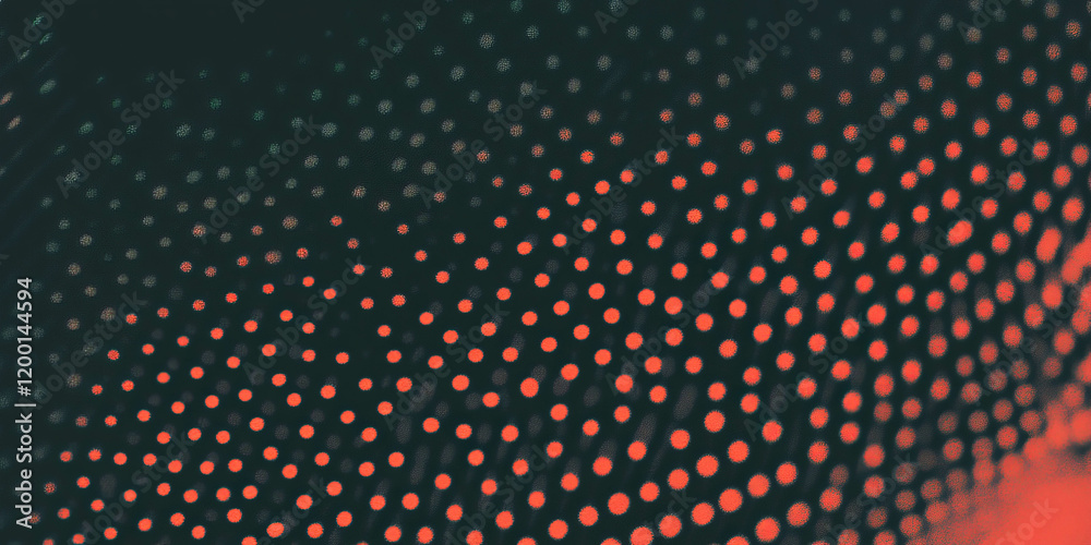 Poster Grunge halftone texture overlay with layered dots on a black background