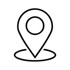 location pin icon, location pin line art - simple line art of location pin, perfect for location pin logos and icons and themed design 
