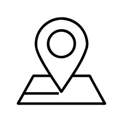 location pin icon, location pin line art - simple line art of location pin, perfect for location pin logos and icons and themed design 