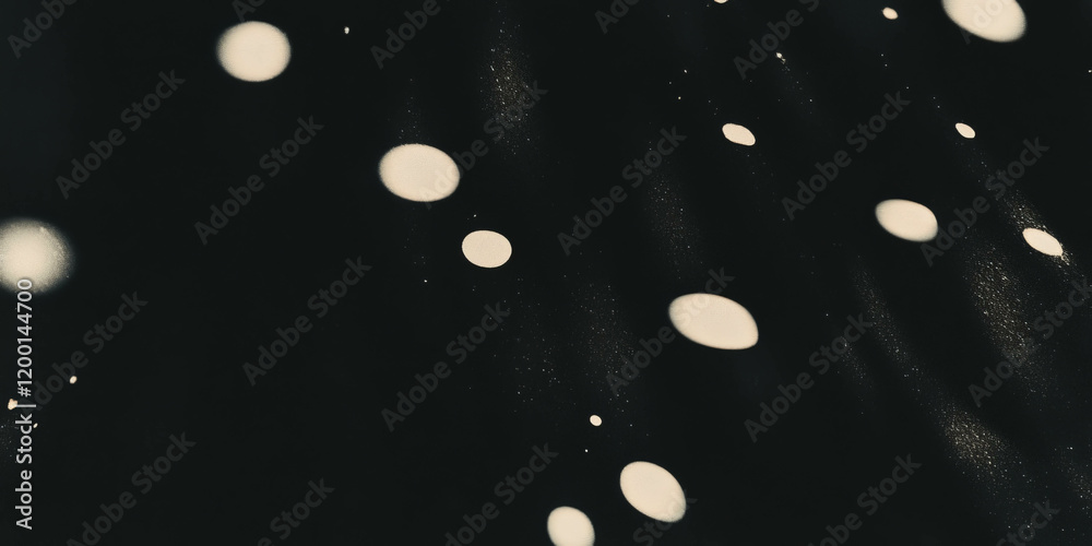 Poster grunge halftone texture overlay with distressed dots on a black background for artistic designs