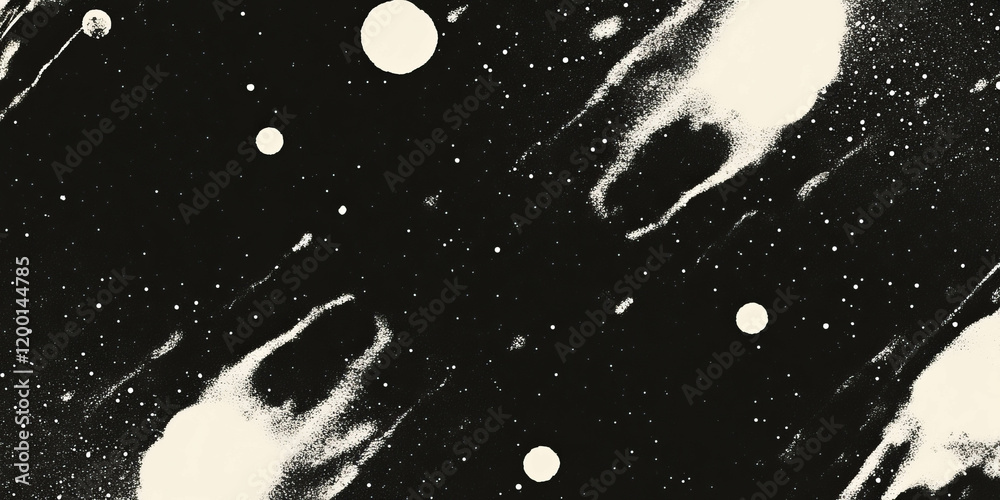 Poster grunge halftone texture with distressed appearance on a black background
