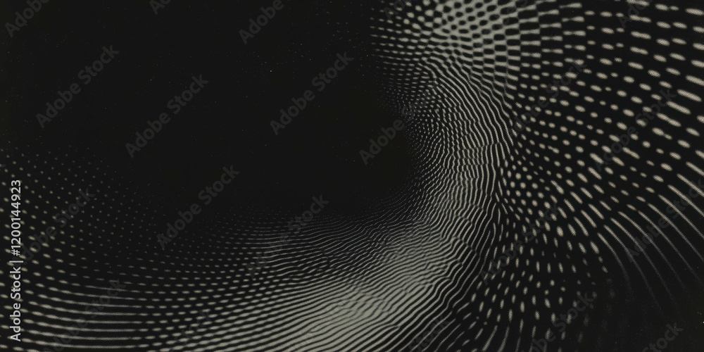 Poster Grunge halftone overlay with speckled dots and distressed texture on a black background