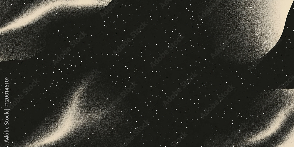 Aufkleber grunge halftone overlay texture with varying dot density and gradient effect on black background