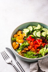 Fresh healthy organic vegetable salad