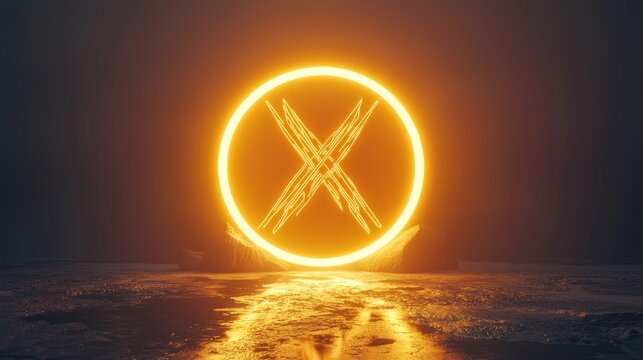 Highquality 3D illustration of Sowilo rune and sun circle