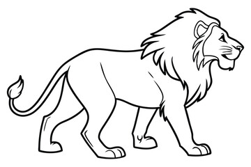 lion outline drawing