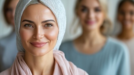 A diverse group of women of different ages and ethnicities, showcasing various roles in a soft, natural lighting environment