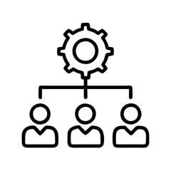 management icon, management line art - simple line art of management, perfect for management logos and icons and themed design 