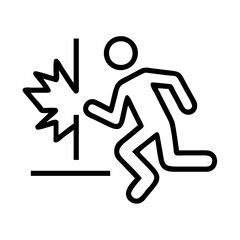 man disabled emergency icon, man disabled emergency line art - simple line art of man disabled emergency, perfect for man disabled emergency logos and icons and themed design 