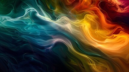 A dynamic wave of colors creating an abstract design.