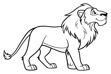 lion outline drawing