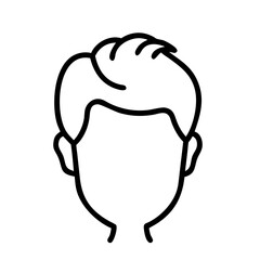 man hair icon, man hair line art - simple line art of man hair, perfect for man hair logos and icons and themed design 
