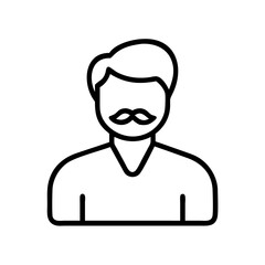 man icon, man line art - simple line art of man, perfect for man logos and icons and themed design 