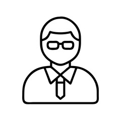 man icon, man line art - simple line art of man, perfect for man logos and icons and themed design 