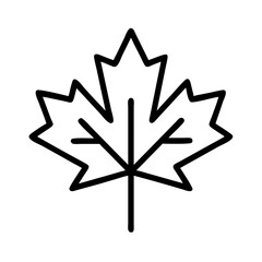 maple leaf icon, maple leaf line art - simple line art of maple leaf, perfect for maple leaf logos and icons and themed design 