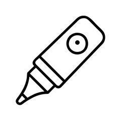 marker icon, marker line art - simple line art of marker, perfect for marker logos and icons and themed design 