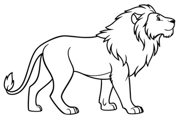 lion outline drawing