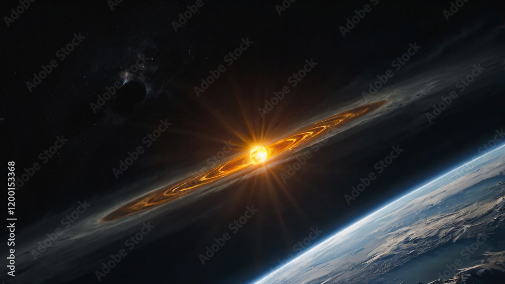Canvas Prints science concept background with planet on space