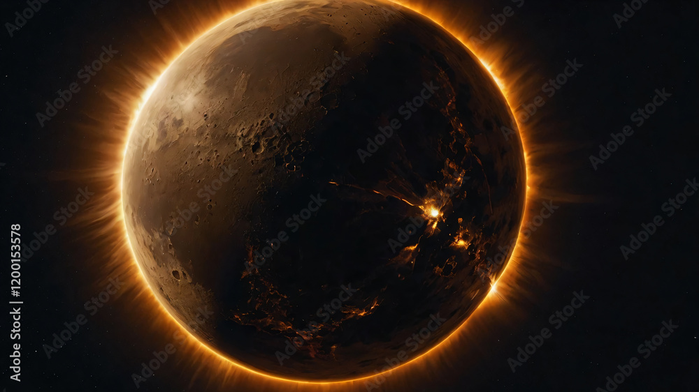 Canvas Prints science concept background with planet on space