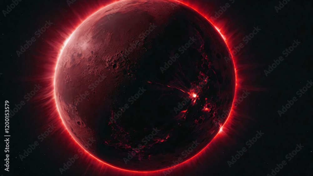 Canvas Prints science concept background with planet on space