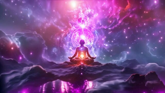 Spiritual meditation in cosmic energy field