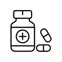 Obraz premium medicine icon, medicine line art - simple line art of medicine, perfect for medicine logos and icons and themed design 