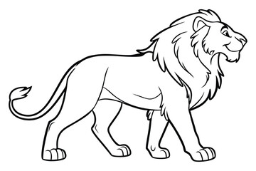 lion outline drawing
