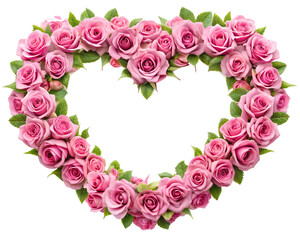 heart of pink roses