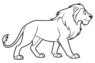 lion outline drawing