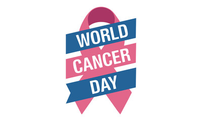 World Cancer Day observed every year on 4th february. Vector health banner, flyer, poster and social medial template design.
